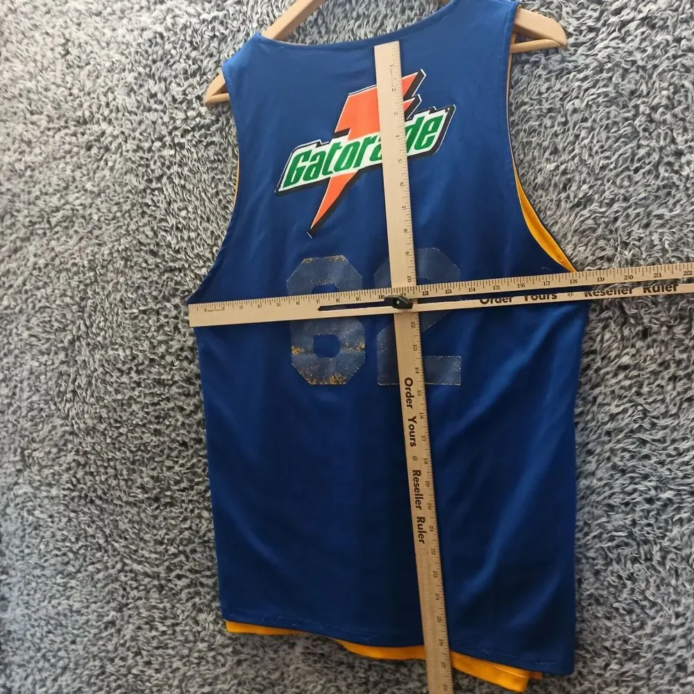 Irving Sport Men Basketball Jersey Medium Reversible Blue Yellow Los Halcones 62 - Picture 9 of 11
